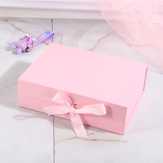 Wholesale Rigid Colorful Magnetic Ribbon Closure Cardboard Paper Box Custom Logo Printed Gift Packaging Box Cosmetic/Perfume/Skin Care/ Bottle Packaging Box
