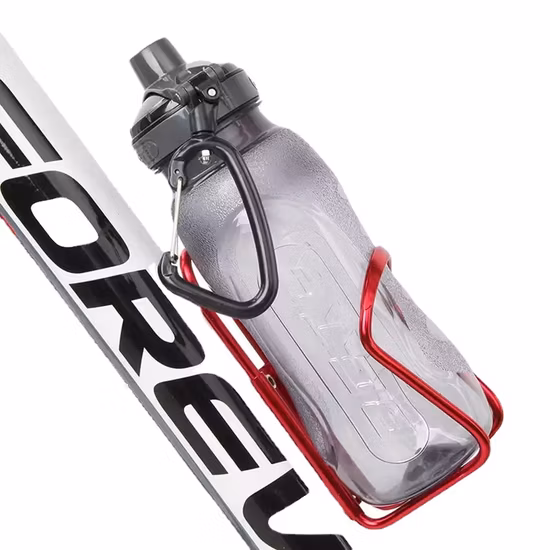 Cup with Carrier Lanyard Stripe Knit Clip on Hockey Net Fits Sports Compartment Waist Bag Portable Bicycle Water Bottle Holder