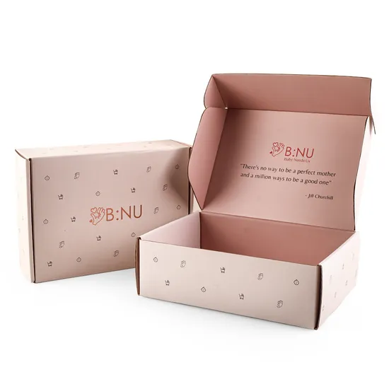 Custom Logo Printed Craft Packaging Corrugated Folding Shipping Mailing Mailer Paper Gift Boxes