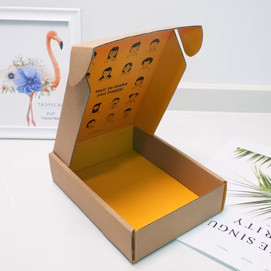 Custom Logo Color Corrugated Display Cardboard Gift Cosmetic Packaging Shipping Mailer Storage Thicker Paper Gift Packing Postal Box